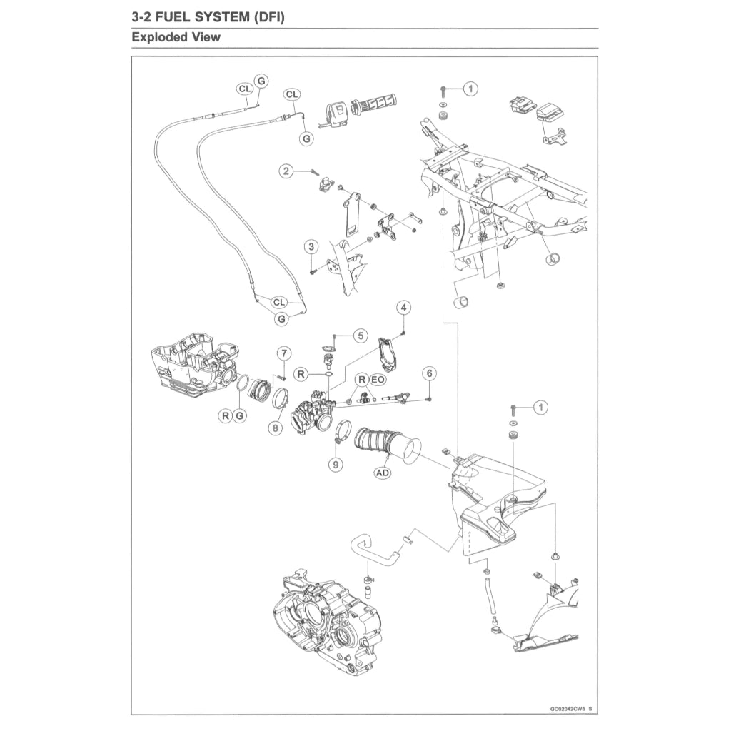 KAWASAKI KLR650 (2022+) SERVICE WORKSHOP MANUAL + OWNER'S MANUAL