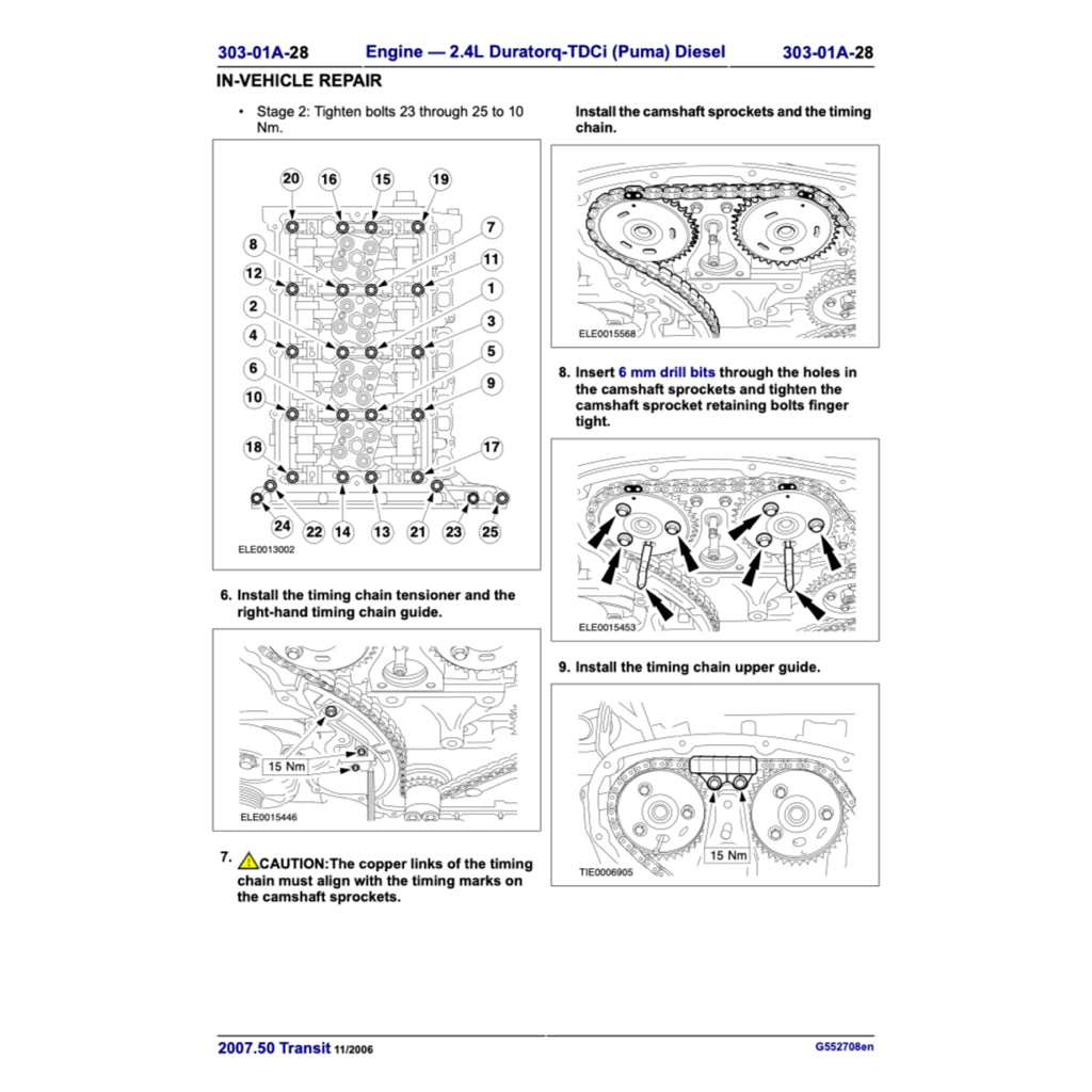 FORD TRANSIT III VM (2006-2013) SERVICE WORKSHOP MANUAL