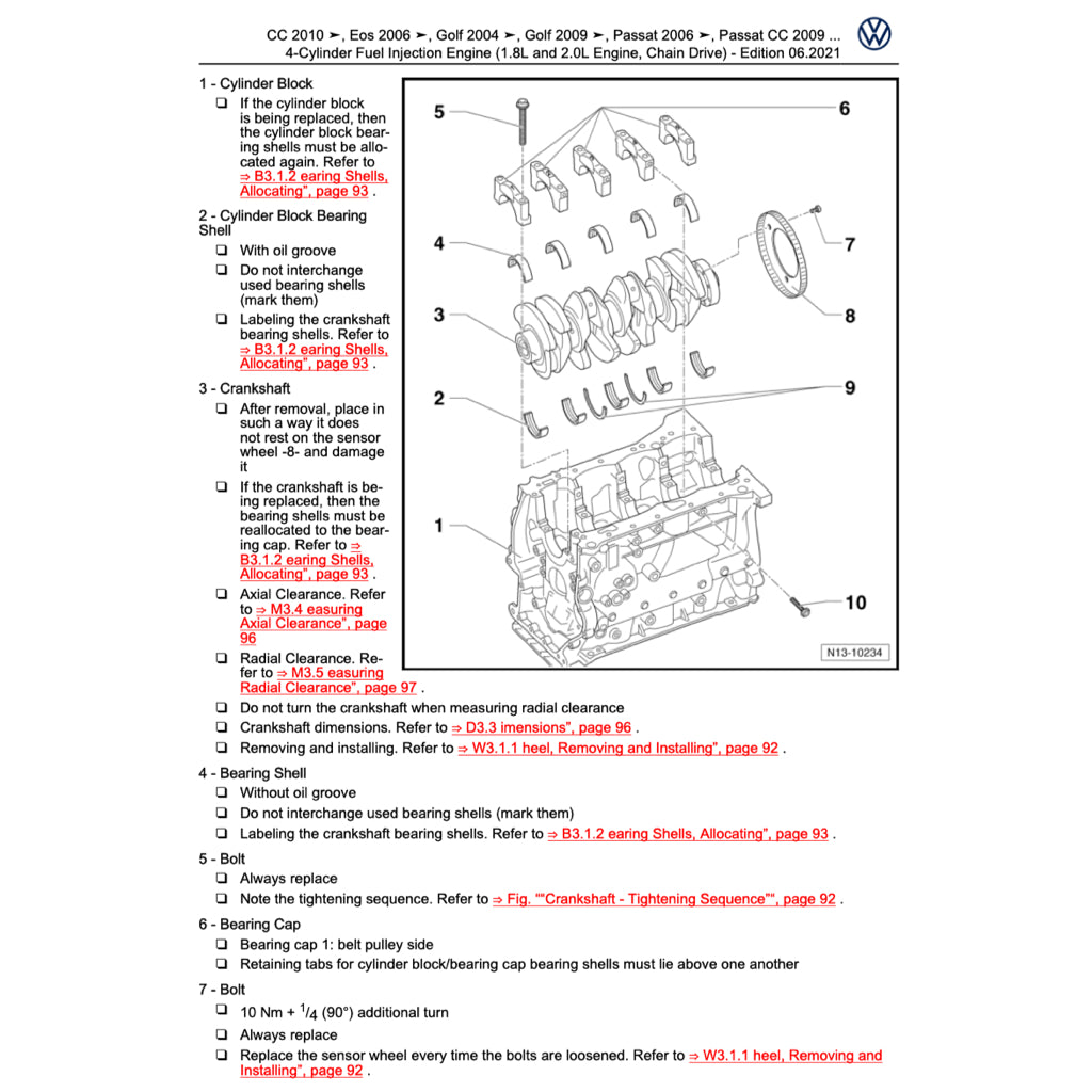 VW PASSAT B6 (2005-2011) SERVICE WORKSHOP MANUAL
