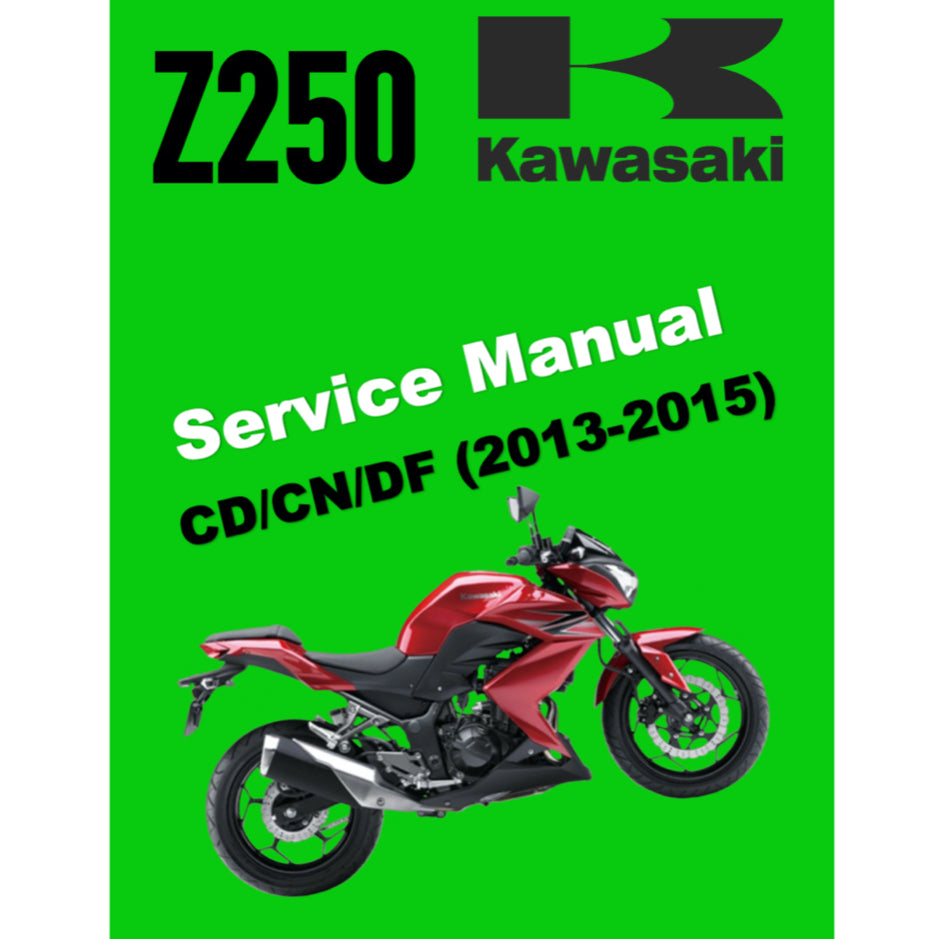 KAWASAKI Z250 (2013-2015) SERVICE WORKSHOP MANUAL + PARTS CATALOGUE + OWNER'S MANUAL