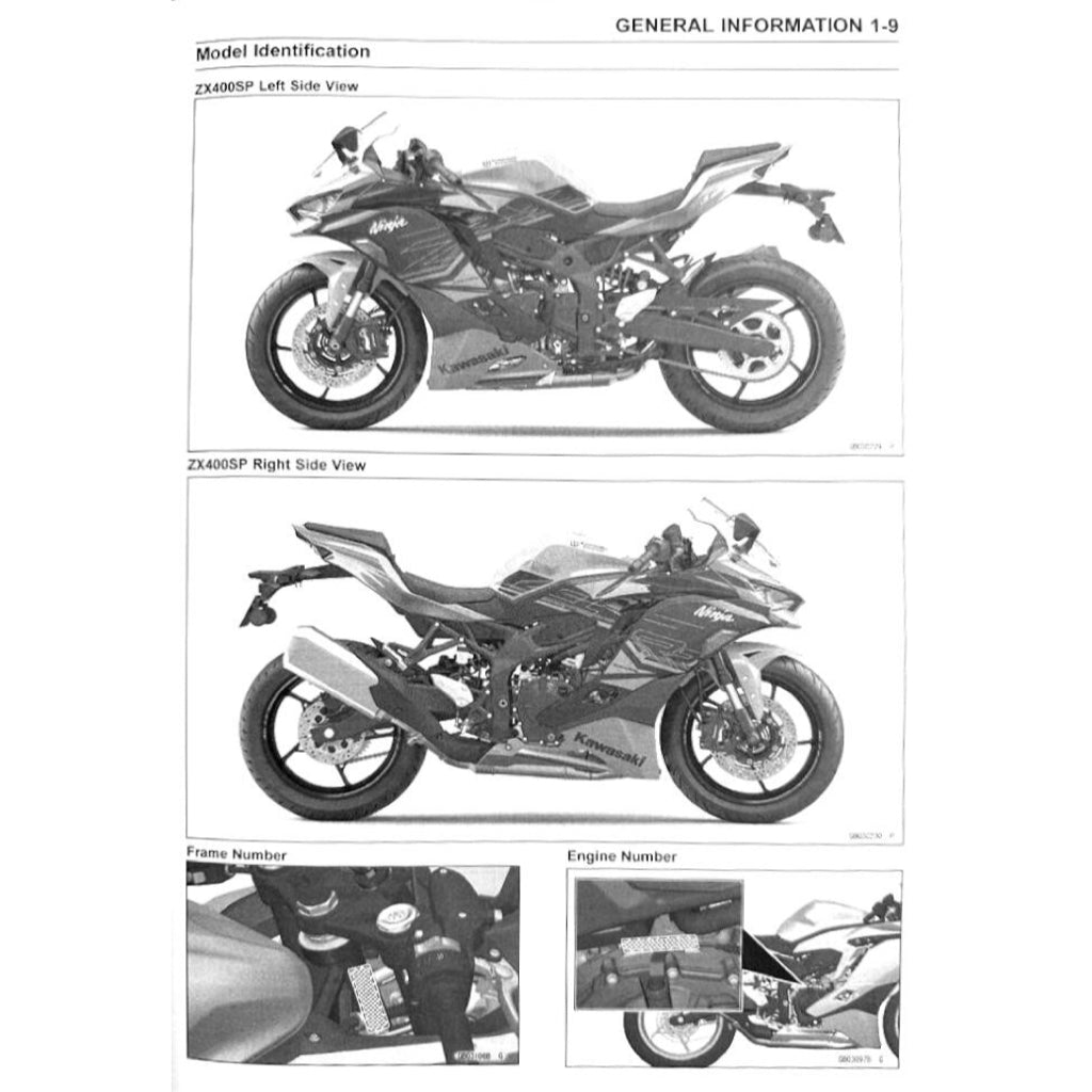 KAWASAKI ZX-4R (2022+) SERVICE WORKSHOP MANUAL + OWNER'S MANUAL