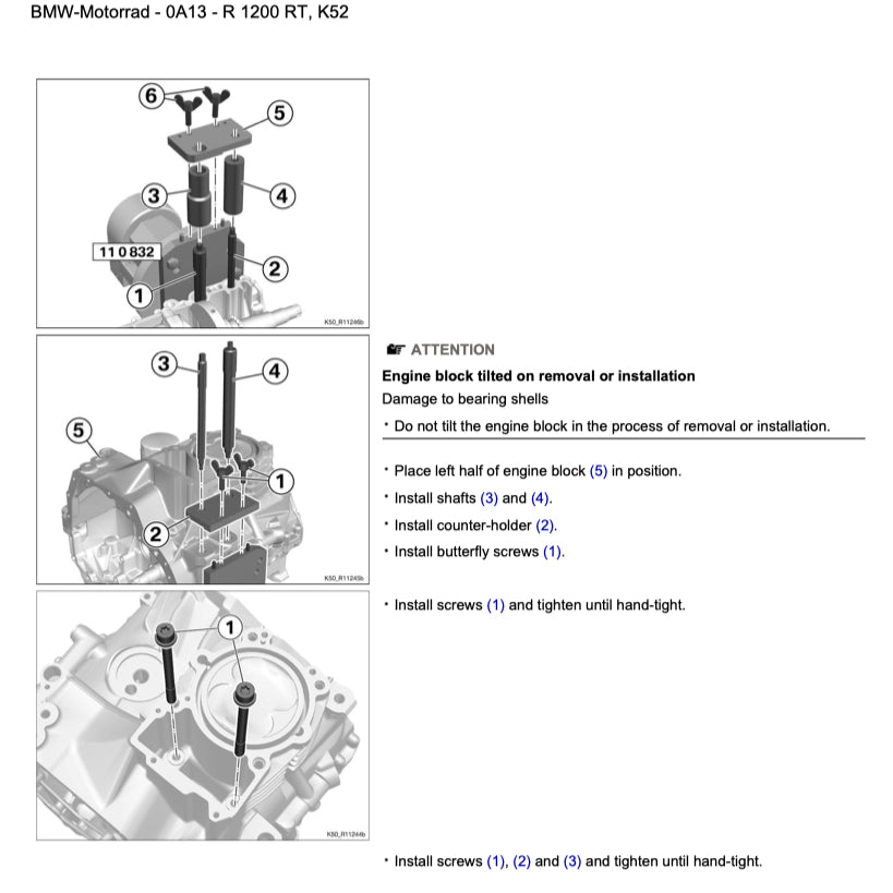 BMW R1200 RT K52 (2014-2018) SERVICE WORKSHOP MANUAL + RIDER'S MANUAL