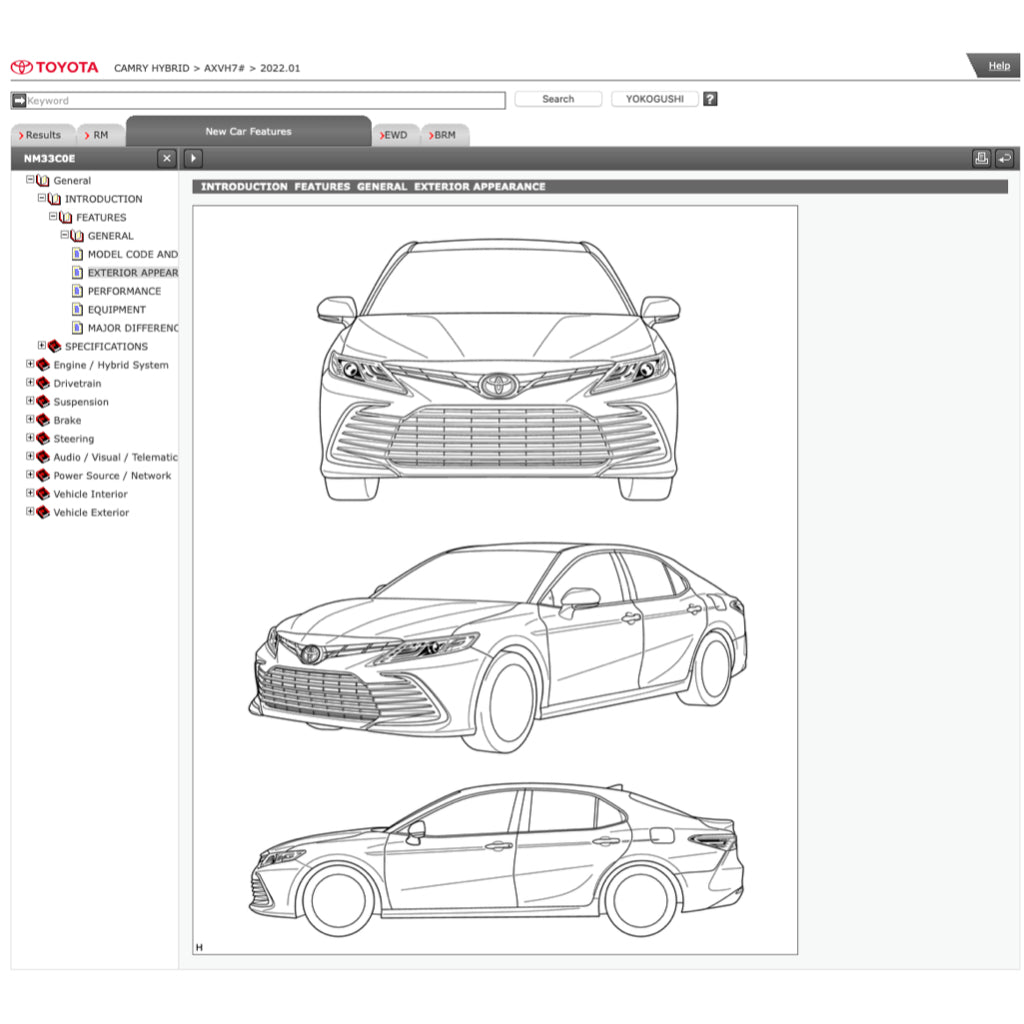 TOYOTA CAMRY HYBRID AXVH70 (2018+) SERVICE WORKSHOP MANUAL