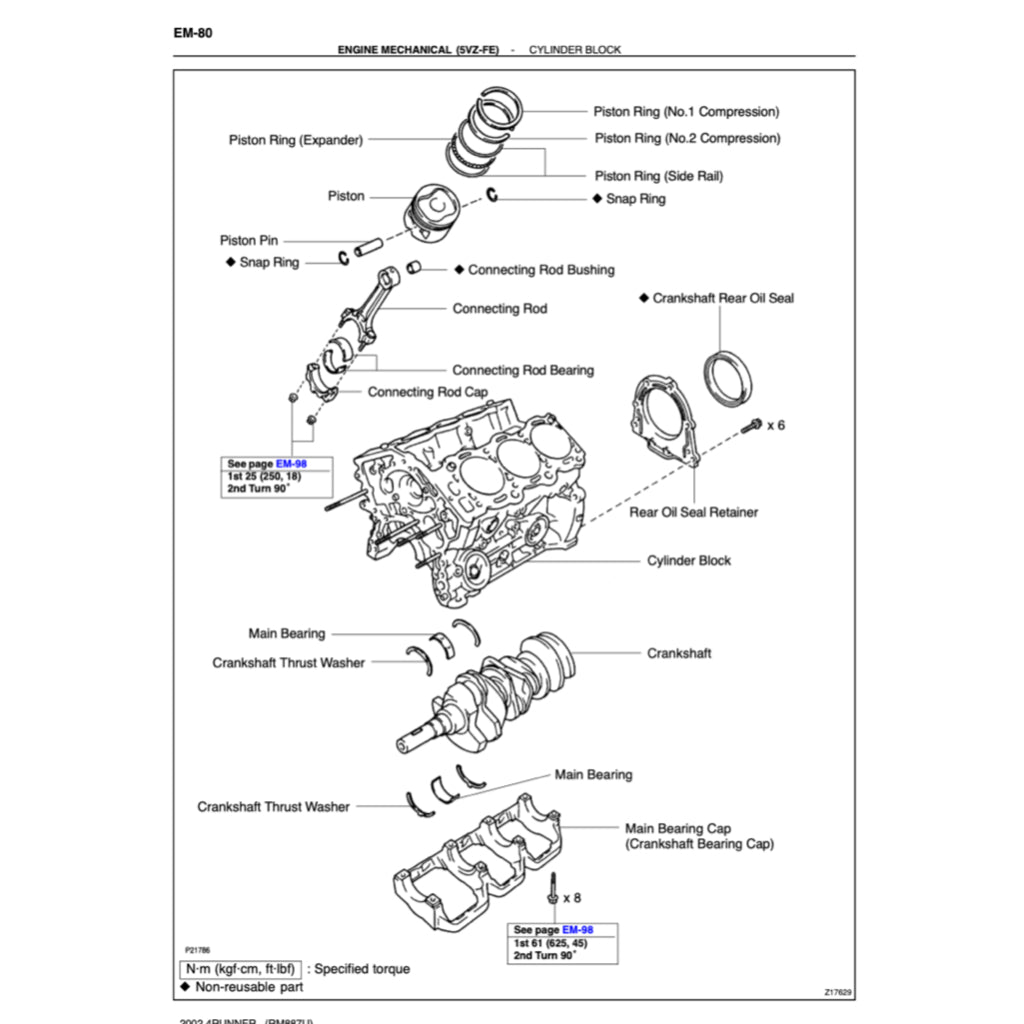 TOYOTA 4RUNNER N180 (1996-2002) SERVICE WORKSHOP MANUAL