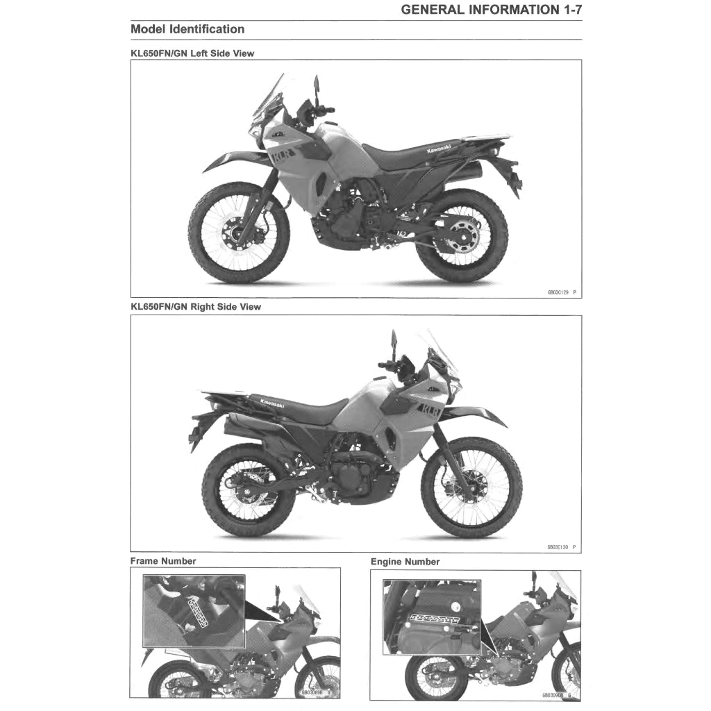 KAWASAKI KLR650 (2022+) SERVICE WORKSHOP MANUAL + OWNER'S MANUAL