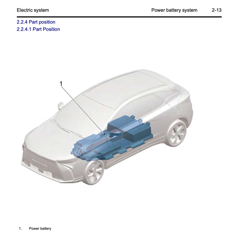 GEELY GEOMETRY-C (2023+) SERVICE WORKSHOP MANUAL