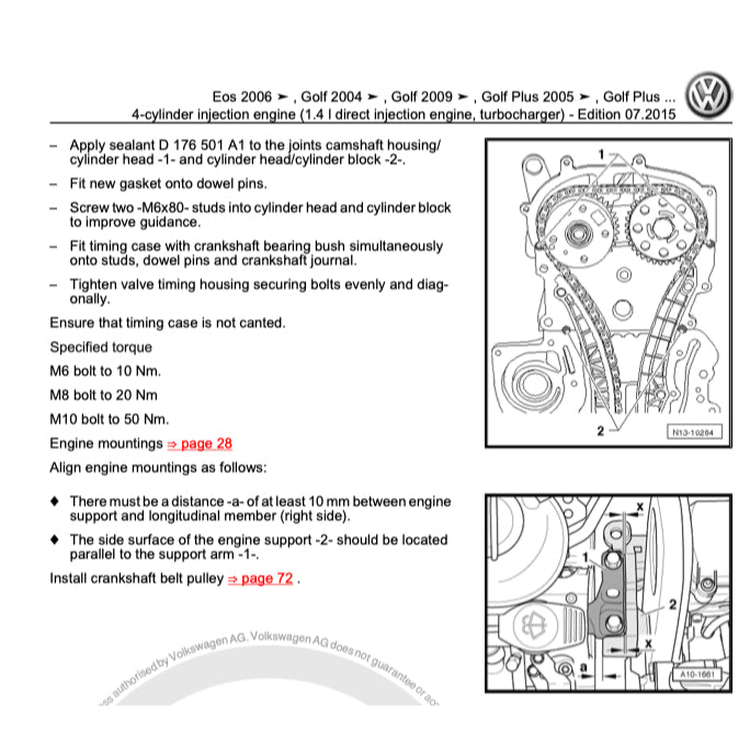 VW TIGUAN I 5N (2008-2016) SERVICE WORKSHOP MANUAL