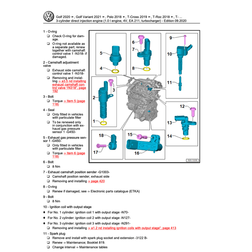 VW T-ROC A11 (2017+) SERVICE WORKSHOP MANUAL