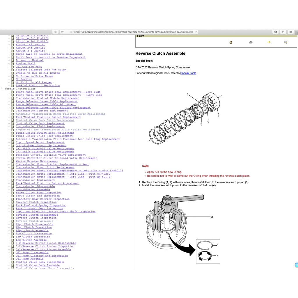CHEVROLET SPARK M300 (2009-2014) SERVICE WORKSHOP MANUAL