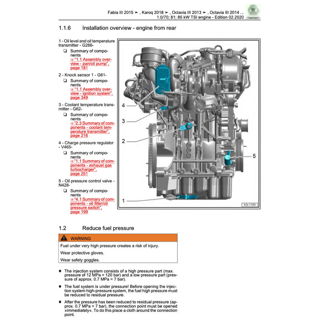 SKODA FABIA III NJ (2014-2022) SERVICE WORKSHOP MANUAL