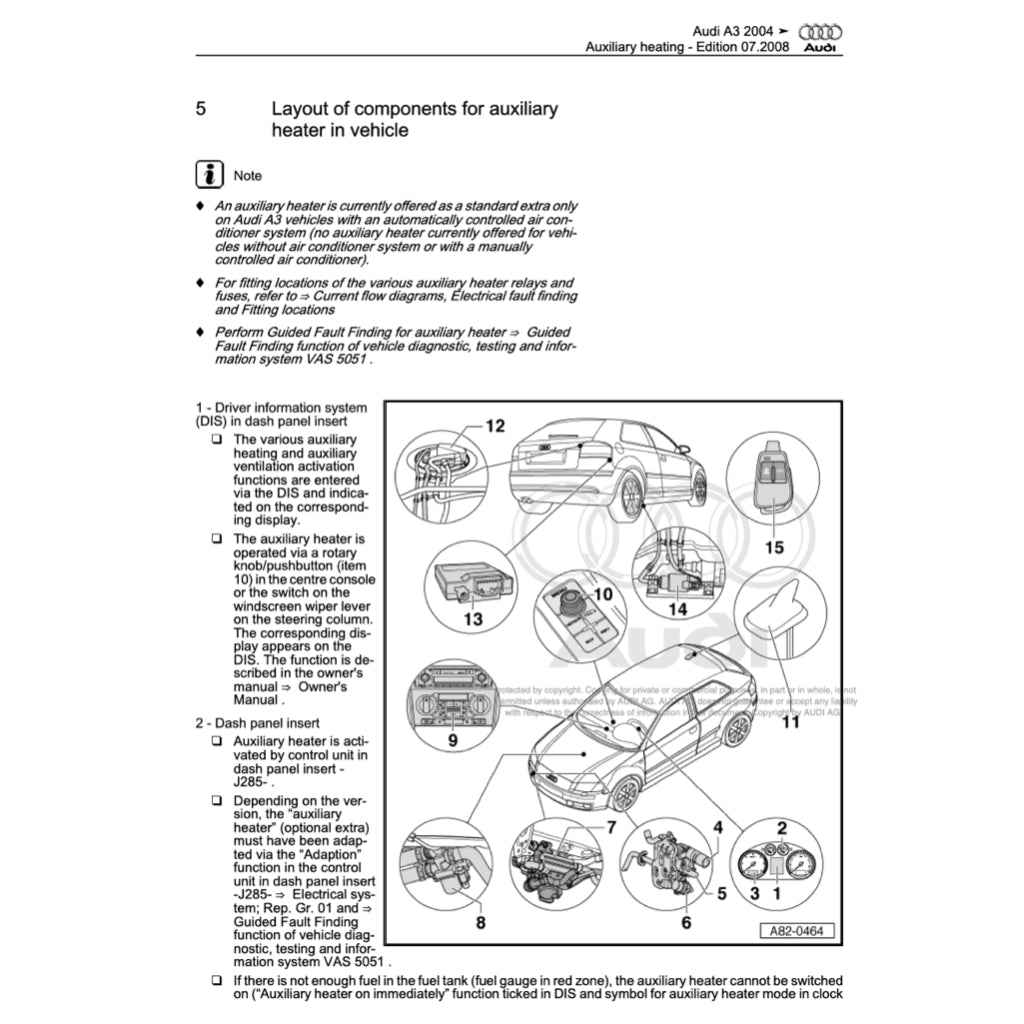 Audi A3 8P (2003-2012) SERVICE WORKSHOP MANUAL