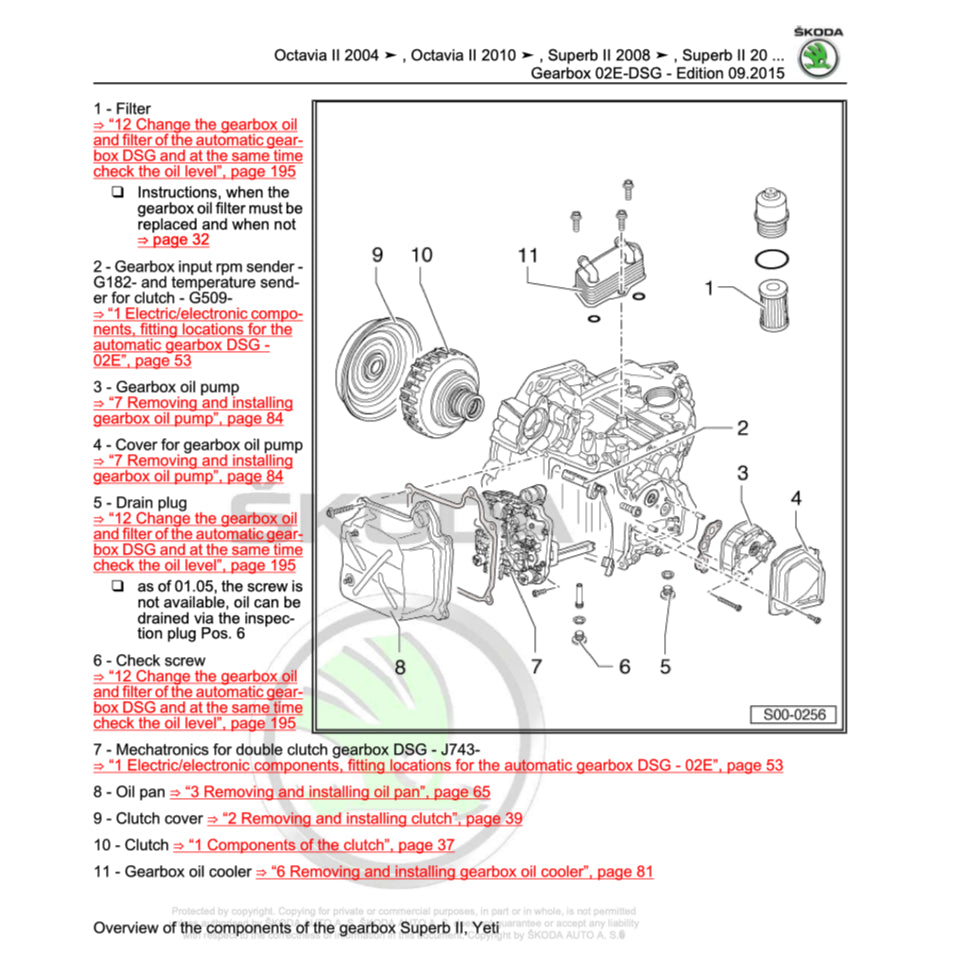 SKODA SUPERB B6 (2005-2014) SERVICE WORKSHOP MANUAL