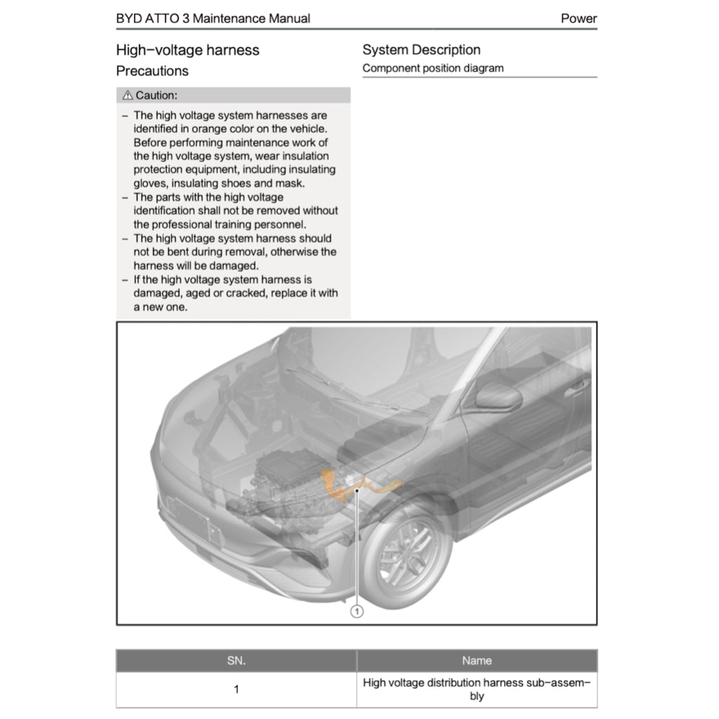 BYD ATTO 3 ATTO3 (2022+) SERVICE WORKSHOP MANUAL