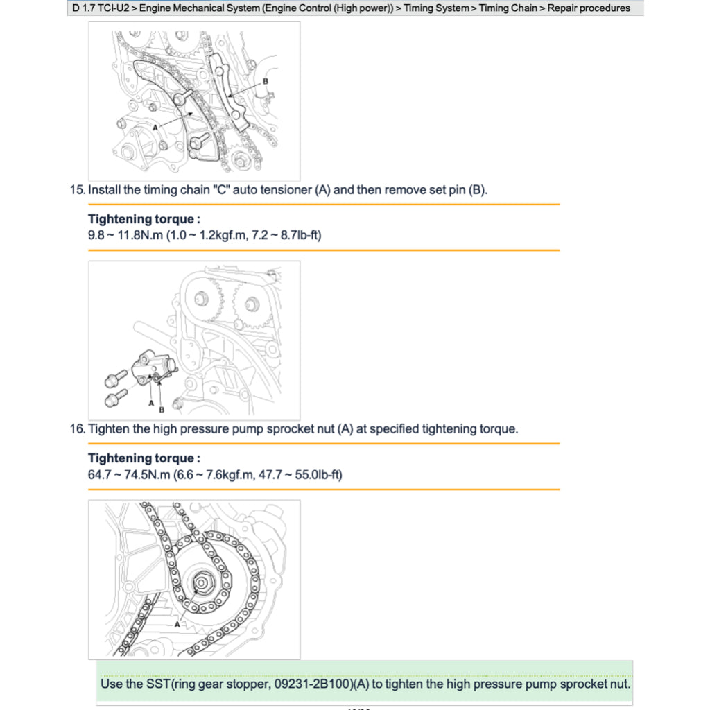 HYUNDAI i40 VF (2011-2019) SERVICE WORKSHOP MANUAL