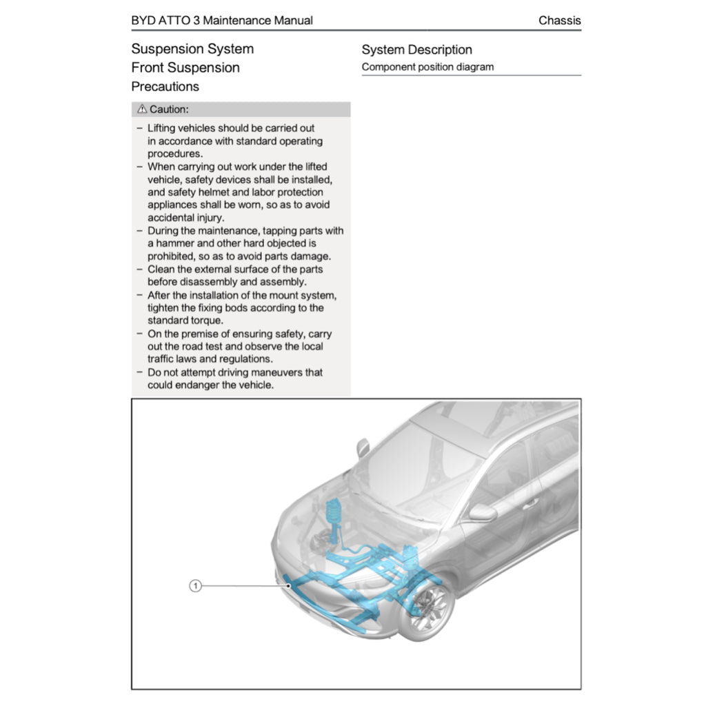 BYD ATTO 3 ATTO3 (2022+) SERVICE WORKSHOP MANUAL