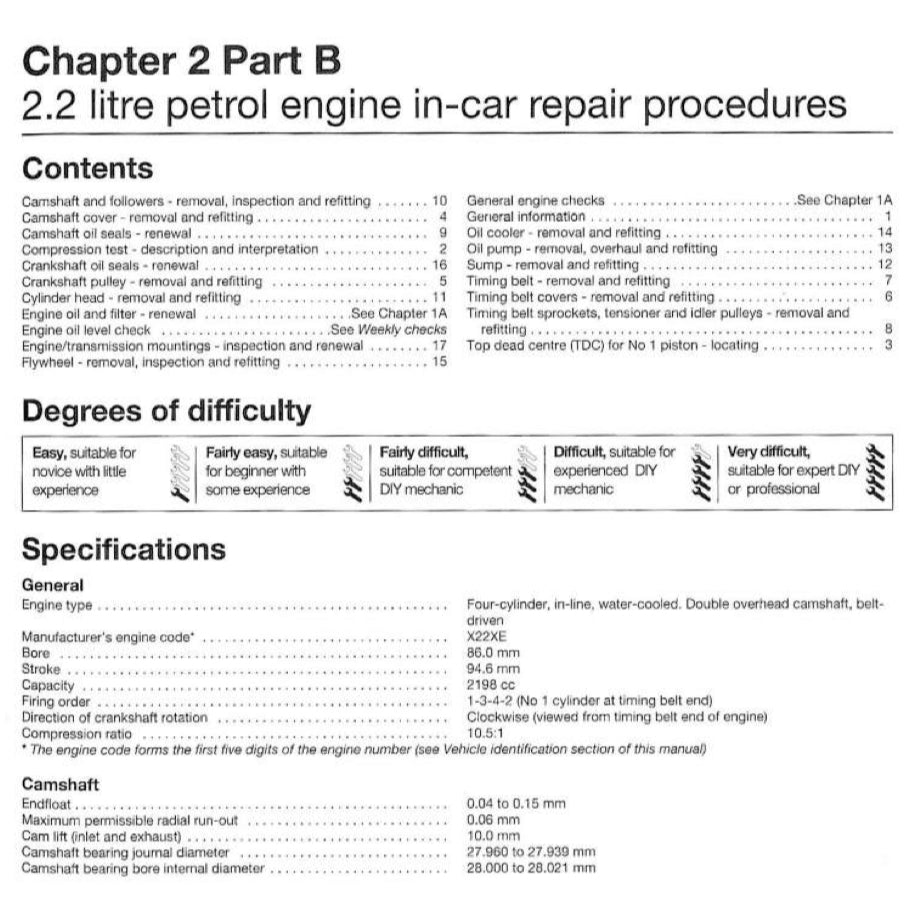 OPEL FRONTERA MK1 (1991-1998) SERVICE & REPAIR MANUAL