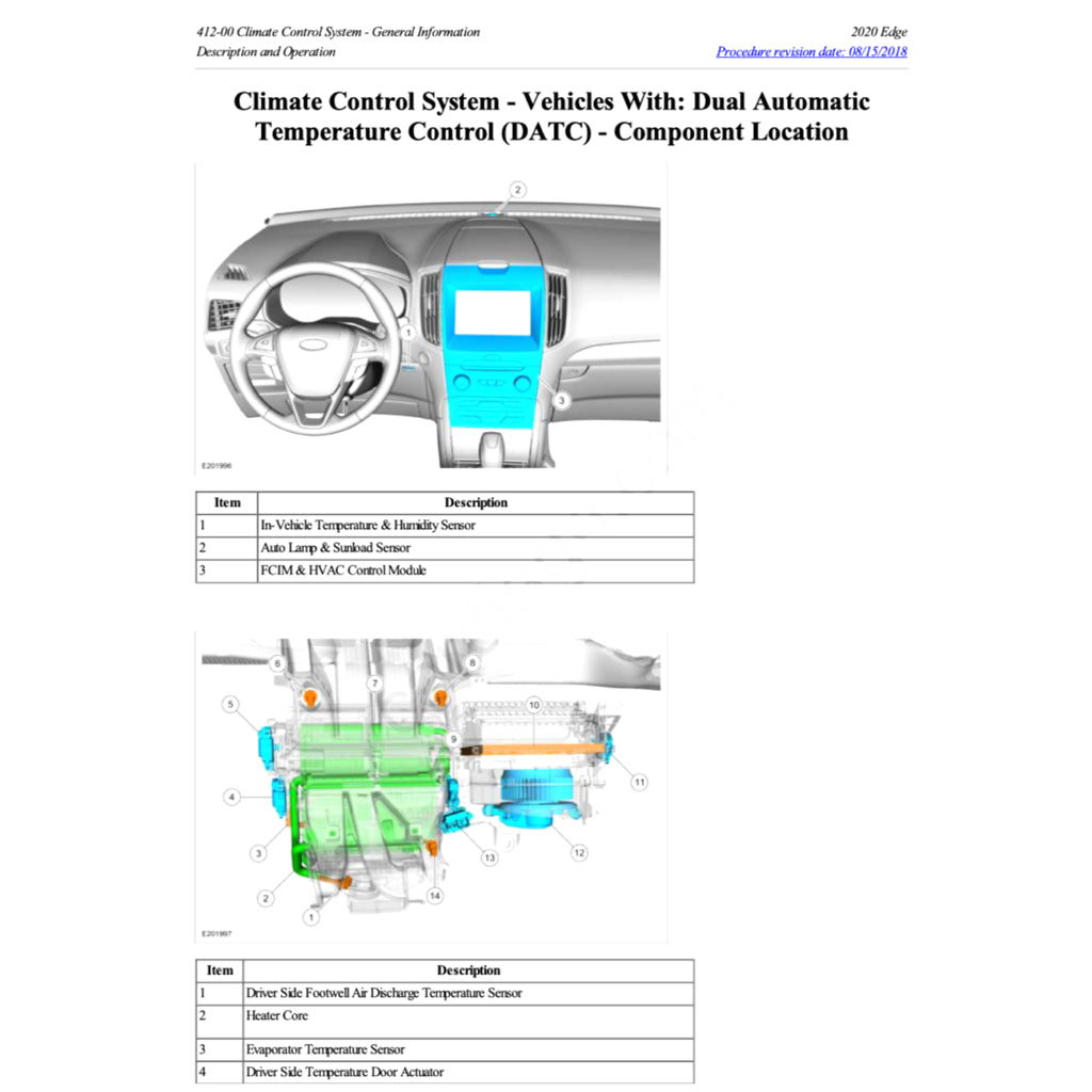 FORD EDGE CD539 (2014-2022) SERVICE WORKSHOP MANUAL