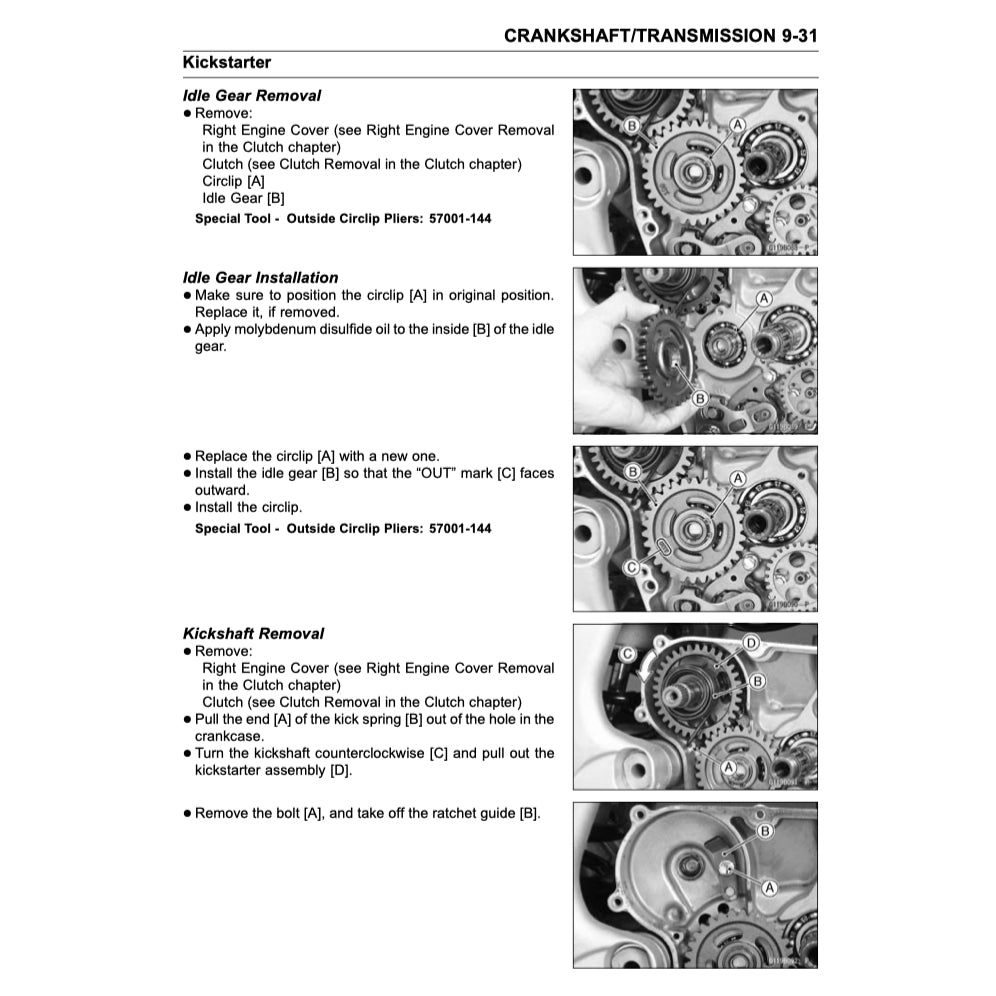 KAWASAKI KX450 F (2015-2018) SERVICE WORKSHOP MANUAL + OWNER'S MANUAL