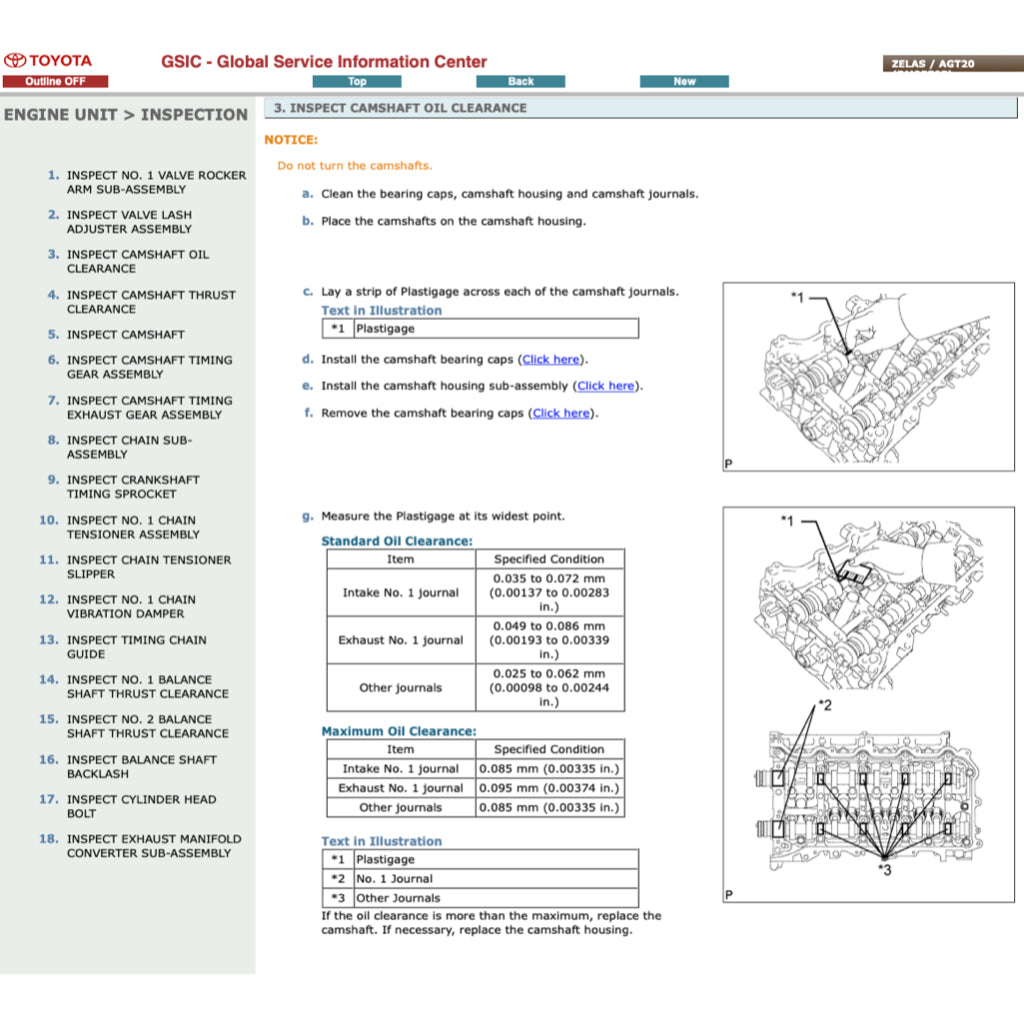 TOYOTA ZELAS AGT20 (2010-2016) ONLINE SERVICE WORKSHOP MANUAL