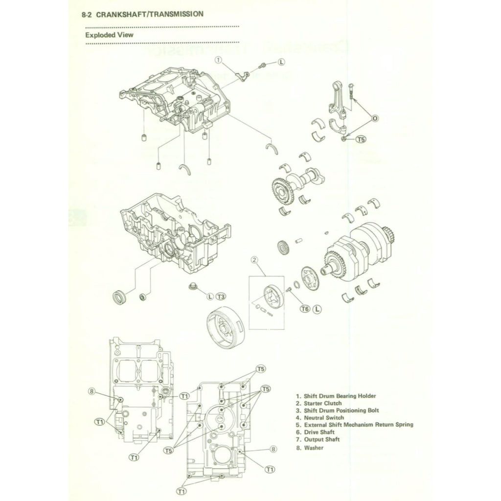 KAWASAKI ELIMINATOR EL250-E/250HS (1988-1997) SERVICE WORKSHOP MANUAL + OWNER'S MANUAL