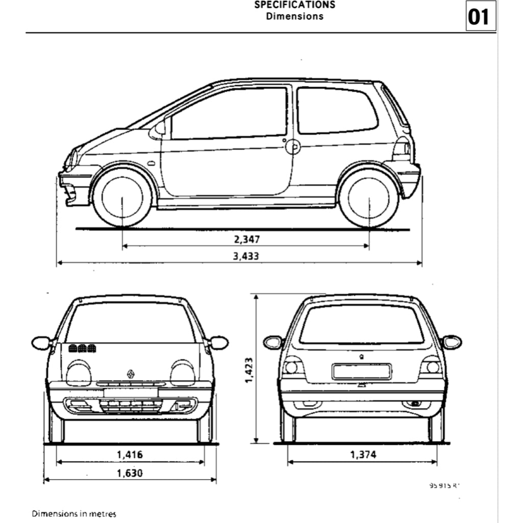 RENAULT TWINGO 1 (1993-2007) SERVICE WORKSHOP MANUAL