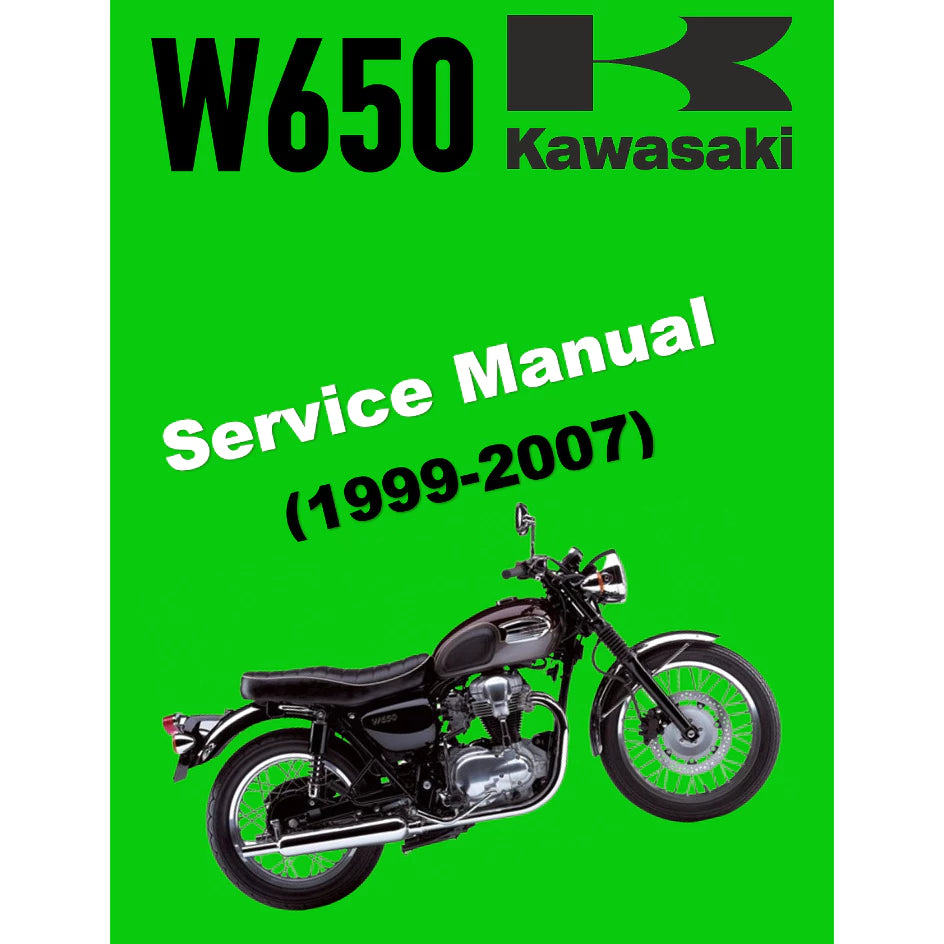KAWASAKI W650 (1999-2007) SERVICE WORKSHOP MANUAL + OWNER'S MANUAL