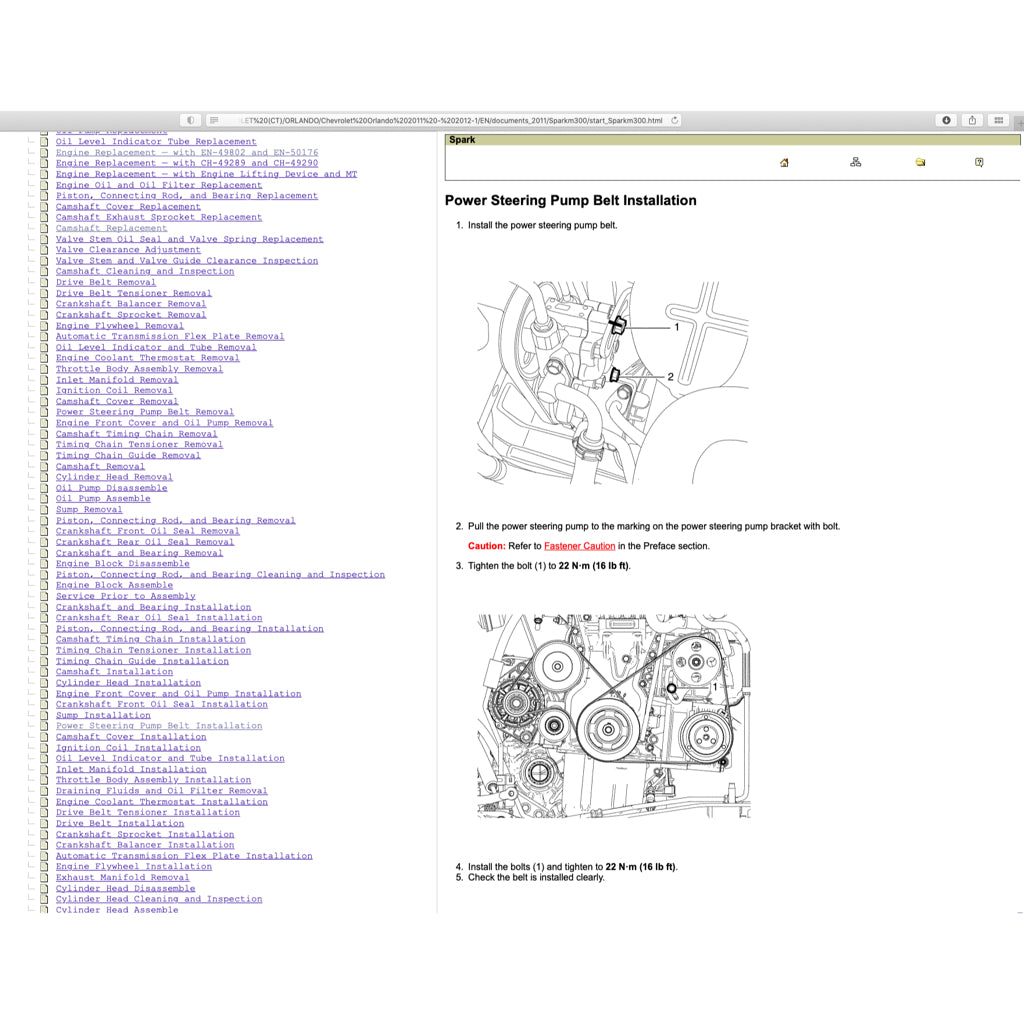 CHEVROLET SPARK M300 (2009-2014) SERVICE WORKSHOP MANUAL