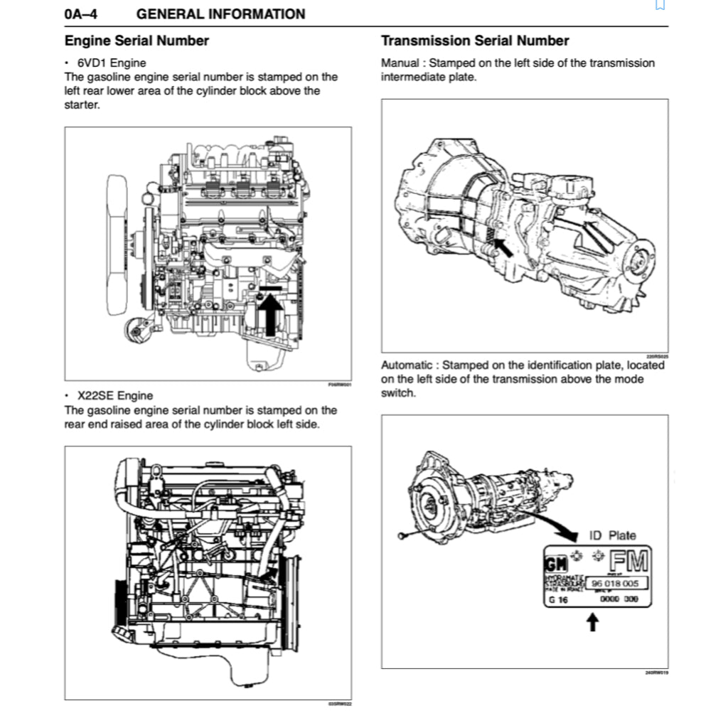 OPEL FRONTERA MK2 (1998-2005) SERVICE WORKSHOP MANUAL