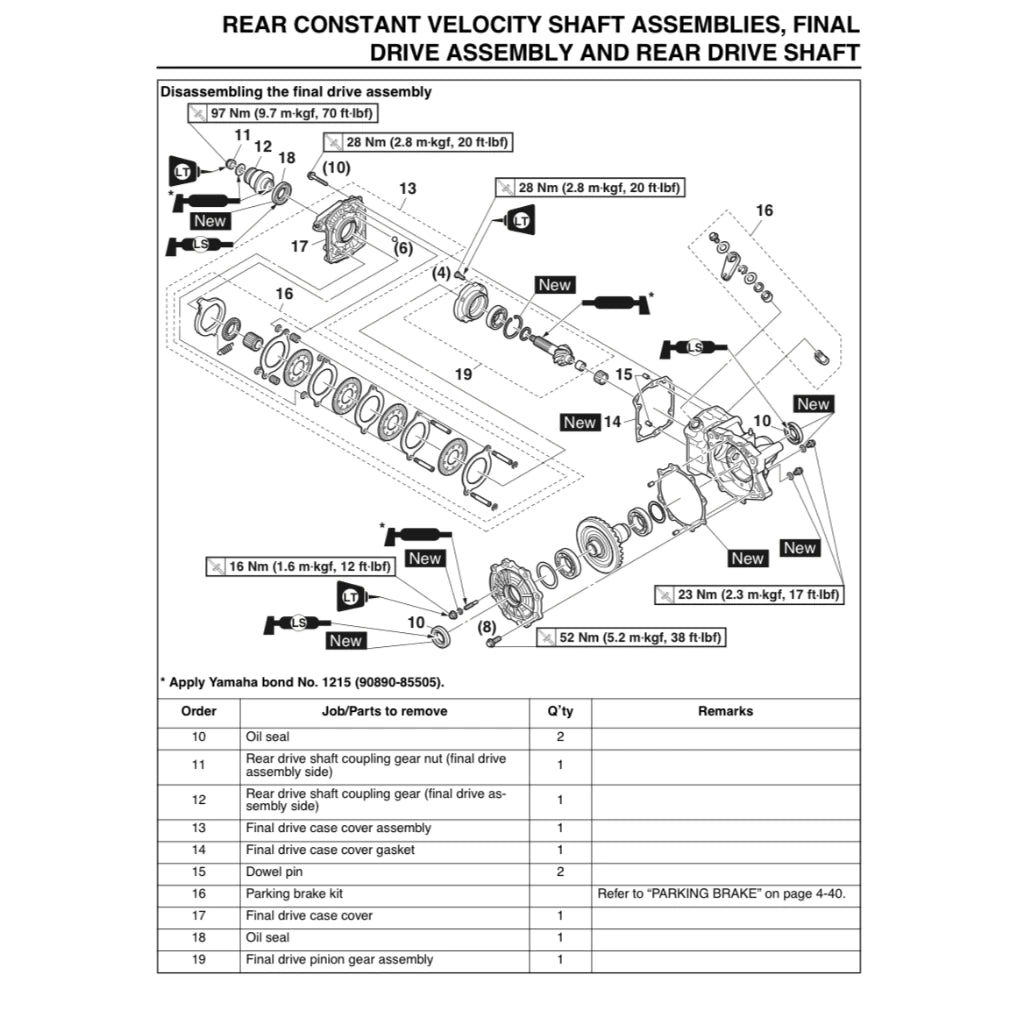 YAMAHA WOLVERINE R-SPEC YX70 (2016-2017) ATV SERVICE WORKSHOP MANUAL