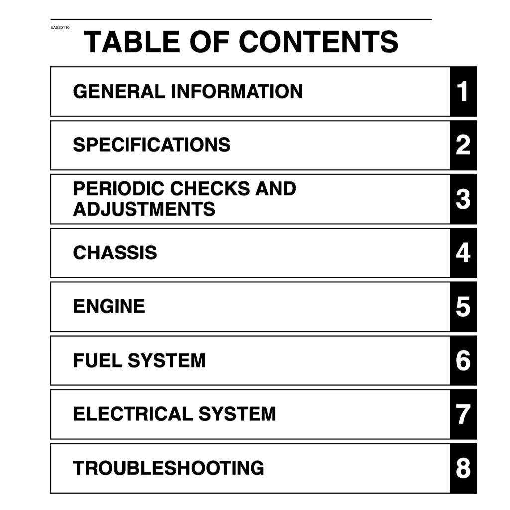YAMAHA WR400 WR426 (1998-2003) SERVICE WORKSHOP MANUAL