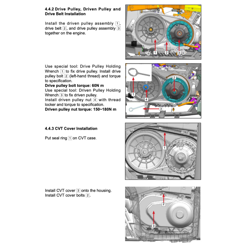 CFMOTO CFORCE TOURING/L 400/450/500/520 (2022-2023) ATV SERVICE WORKSHOP MANUAL + OWNER'S MANUAL