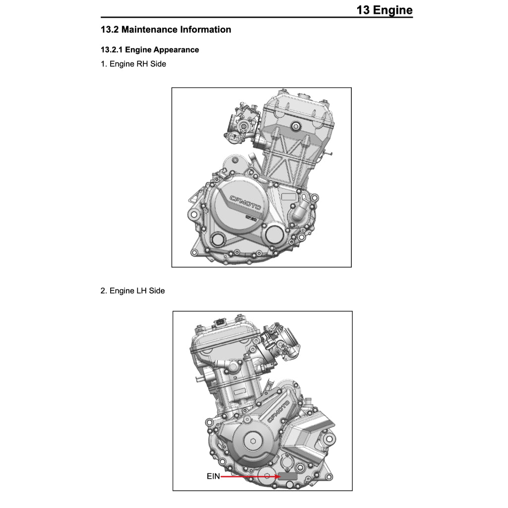 CFMOTO 300SR (2024+) SERVICE WORKSHOP MANUAL + OWNER'S MANUAL