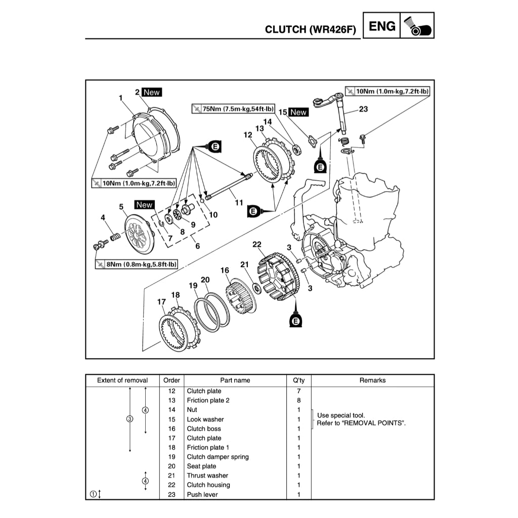 YAMAHA WR400 WR426 (1998-2003) SERVICE WORKSHOP MANUAL