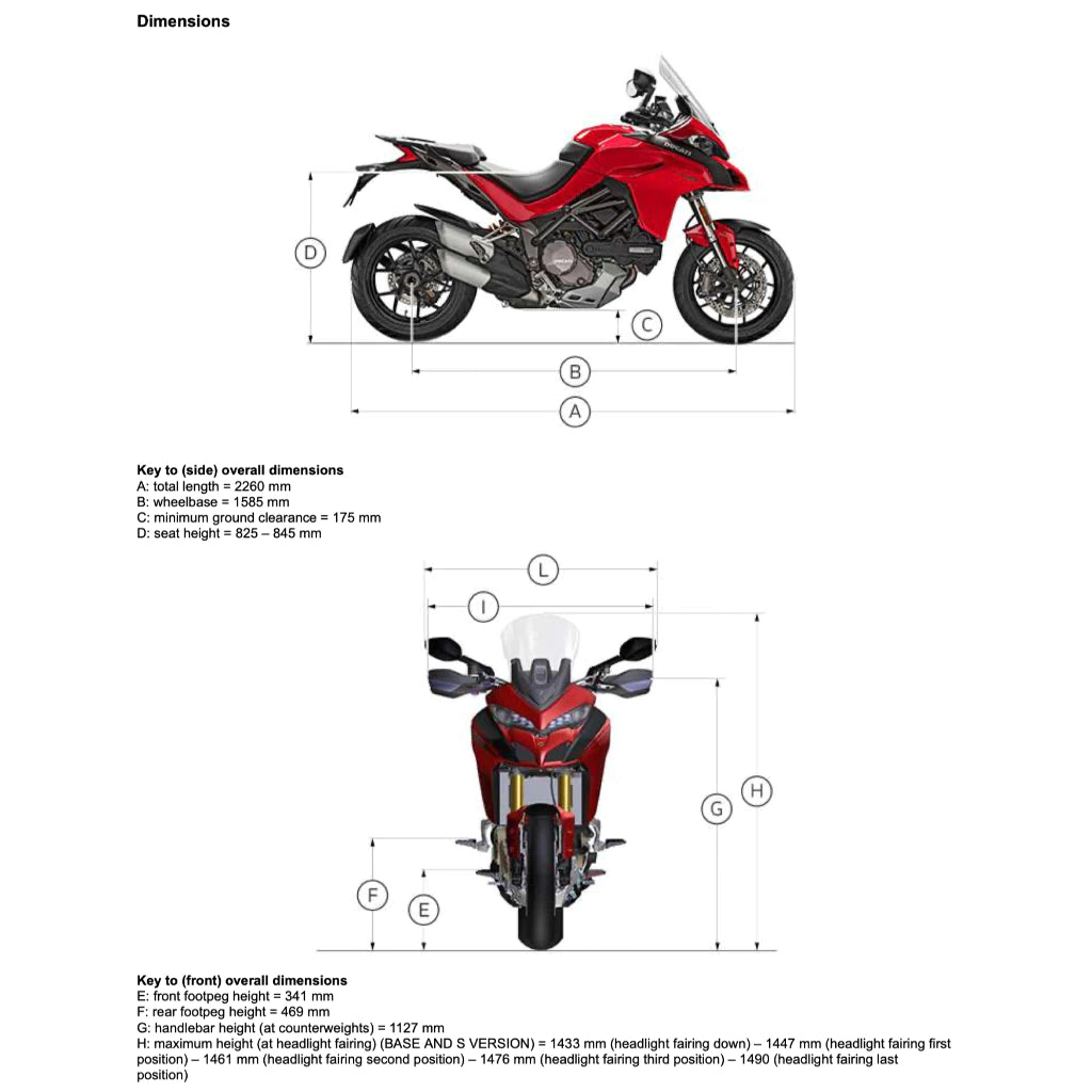 DUCATI MULTISTRADA 1260S DVT (2018-2021) SERVICE WORKSHOP MANUAL + PARTS CATALOGUE + OWNER'S MANUAL