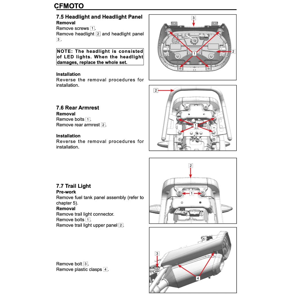 CFMOTO PAPIO SS (2025+) SERVICE WORKSHOP MANUAL +PARTS CATALOGUE + OWNER'S MANUAL