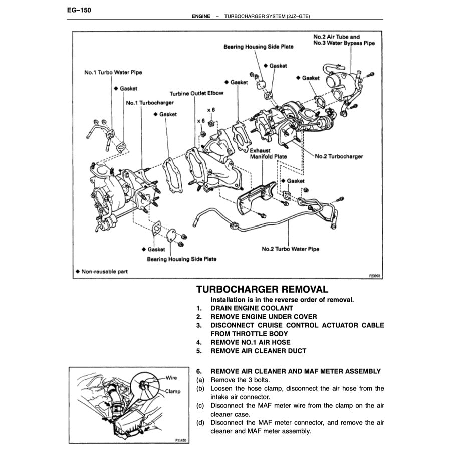 TOYOTA ENGINE 2JZ-GE / 2JZ-GTE SERVICE REPAIR WORKSHOP MANUAL