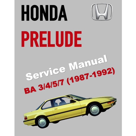 HONDA PRELUDE BA3-BA7 (1987-1992) SERVICE WORKSHOP MANUAL