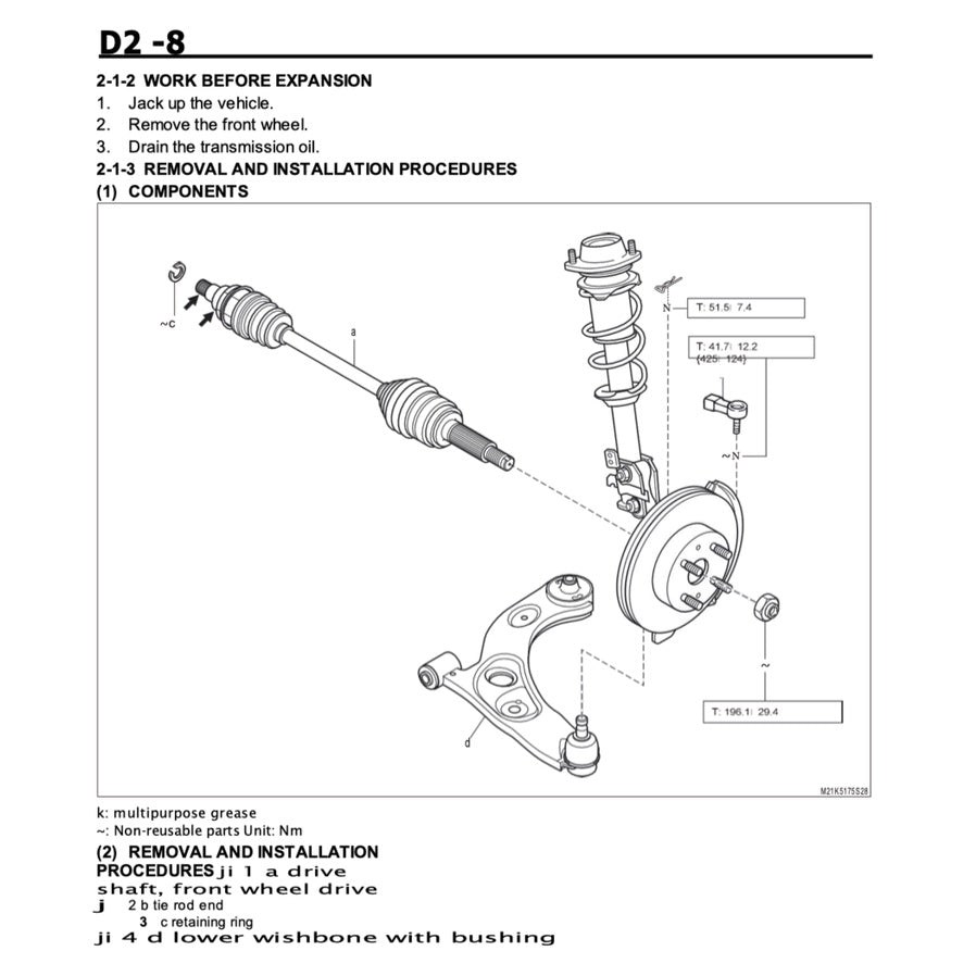 DAIHATSU MIRA AVY L250/251 (2003-2009) SERVICE WORKSHOP MANUAL