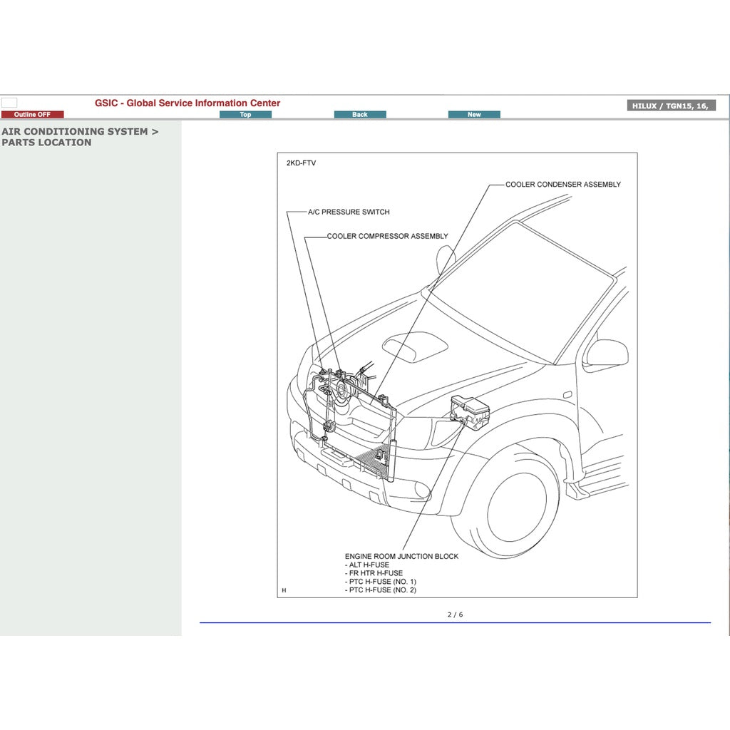 HILUX TOYOTA HILUX VIGO KUN 15/16/25/26/36 (2005-2015) SERVICE WORKSHOP MANUAL