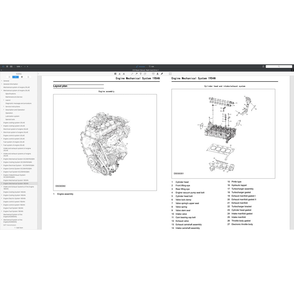 MAXUS G10 (2016-2023) SERVICE WORKSHOP MANUAL