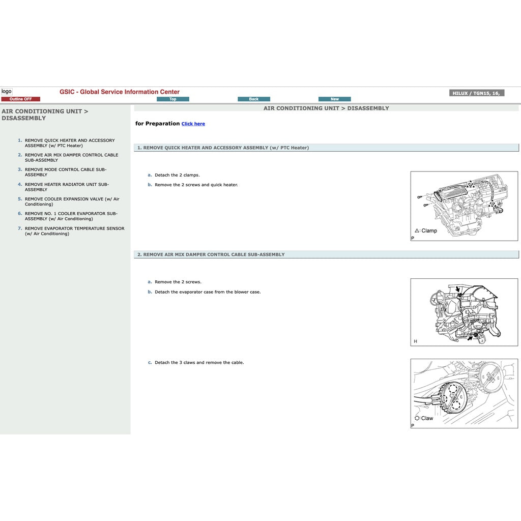 HILUX TOYOTA HILUX VIGO KUN 15/16/25/26/36 (2005-2015) SERVICE WORKSHOP MANUAL