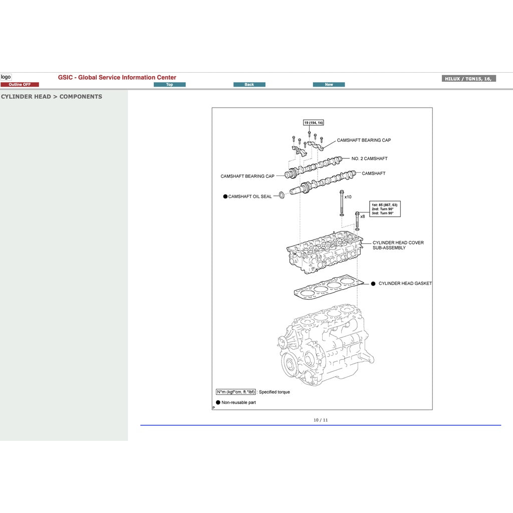 HILUX TOYOTA HILUX VIGO KUN 15/16/25/26/36 (2005-2015) SERVICE WORKSHOP MANUAL