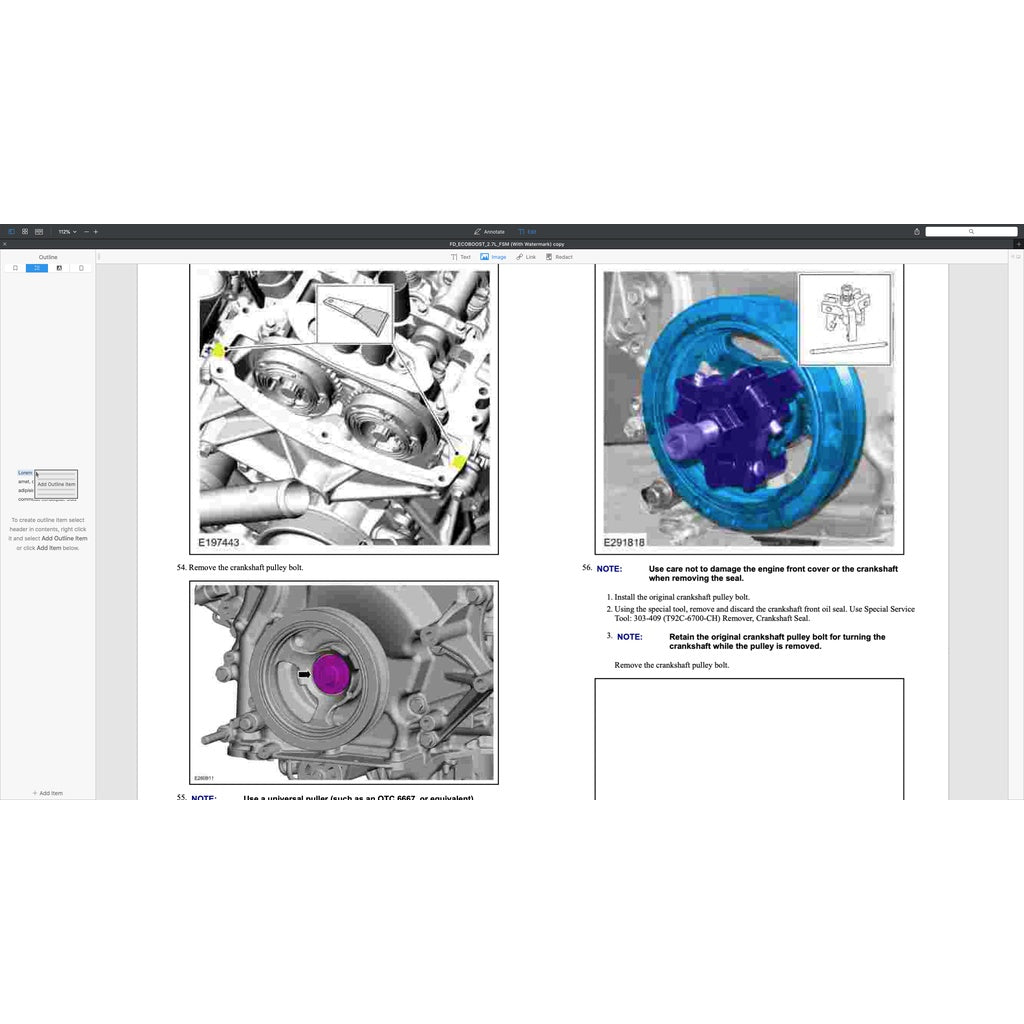 FORD 2.7L ECOBOOST ENGINE SERVICE REPAIR MANUAL
