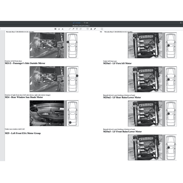 MERCEDES BENZ C-CLASS W202 M111 (1993-2000) SERVICE WORKSHOP MANUAL
