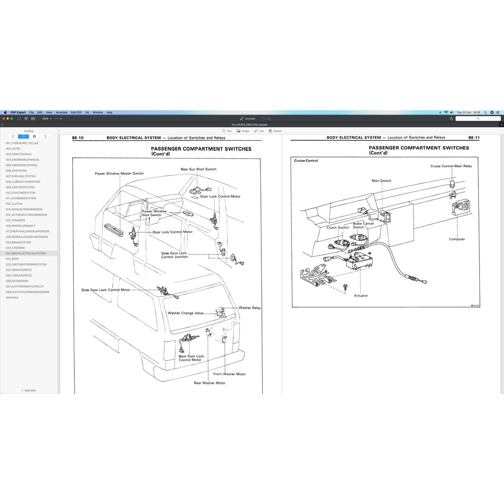 TOYOTA TOWNACE R20/30 (1982-1991) SERVICE WORKSHOP MANUAL