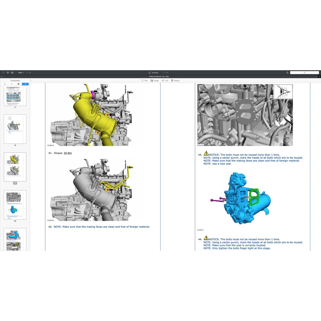 FORD ECOBLUE 2.0L TURBO ENGINE SERVICE REPAIR MANUAL