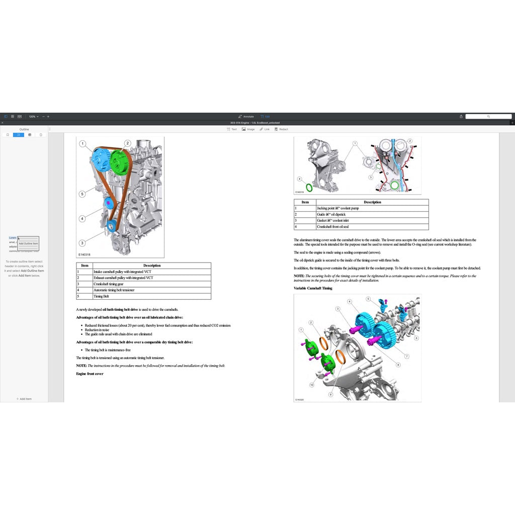 FORD ECOSPORT B515 (2013-2021) SERVICE WORKSHOP MANUAL