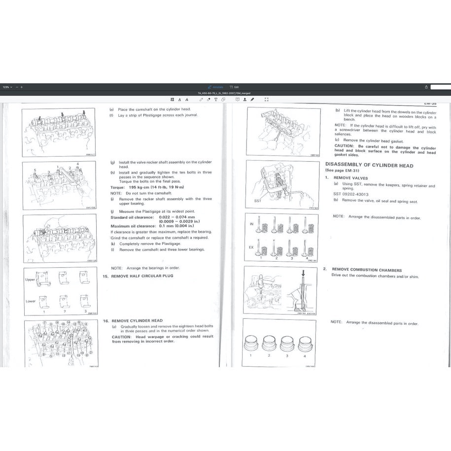 TOYOTA HIACE H50/60/70 (1982-2007) SERVICE WORKSHOP MANUAL