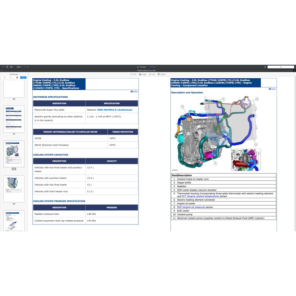 FORD ECOBLUE 2.0L TURBO ENGINE SERVICE REPAIR MANUAL