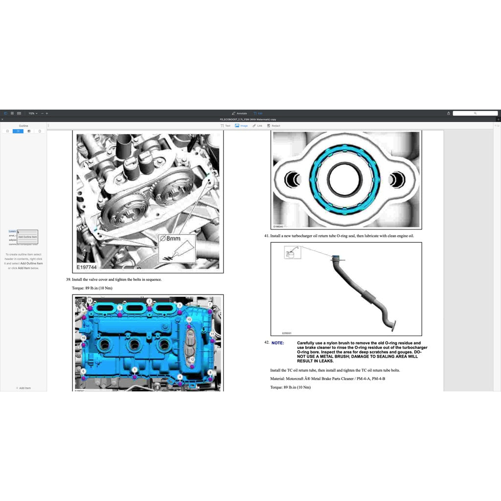 FORD 2.7L ECOBOOST ENGINE SERVICE REPAIR MANUAL